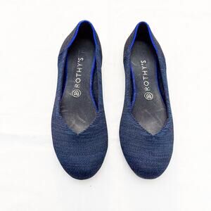 Rothy's The Flat Round Toe Ballet Flats Black Classic Shoes Size 9